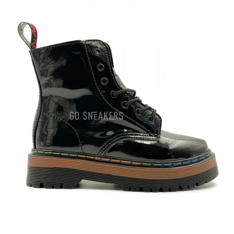 Женские ботинки Dr. Martens Jadon Patent Rainbow Black