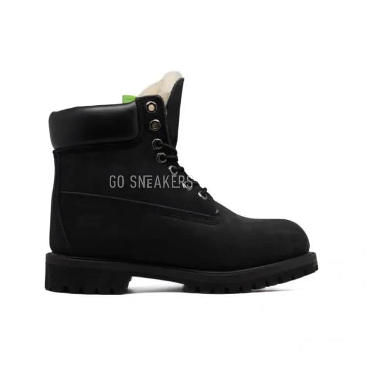 Женские ботинки с мехом Timberland Black