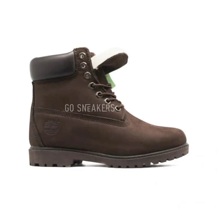 Женские ботинки с мехом Timberland Brown