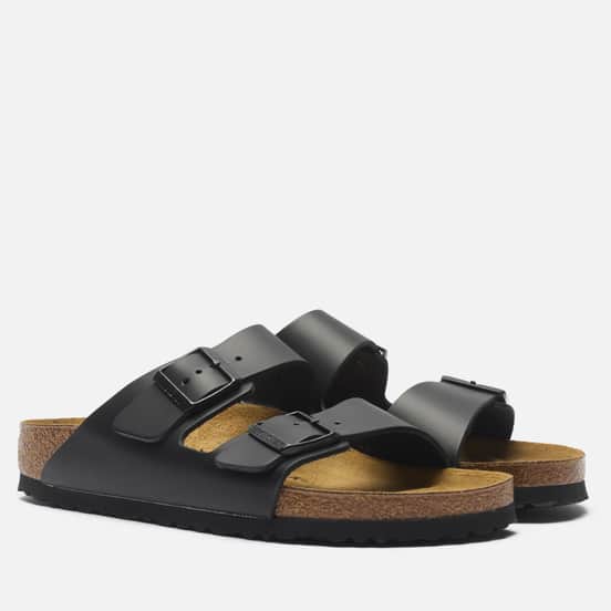 Сандалии Birkenstock Arizona Natural Leather Narrow Black