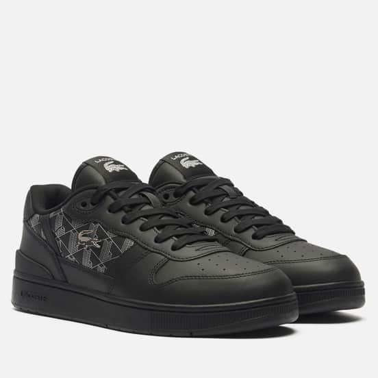 Мужские кроссовки Lacoste T-Clip Set Leather Black/Black