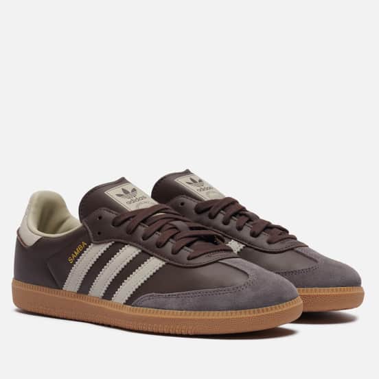 Мужские кроссовки adidas Originals Samba OG Brown/Putty Grey/Gold Metallic