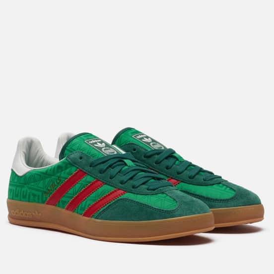 Кроссовки adidas Originals Gazelle Indoor Green/Better Scarlet/Collegiate Green