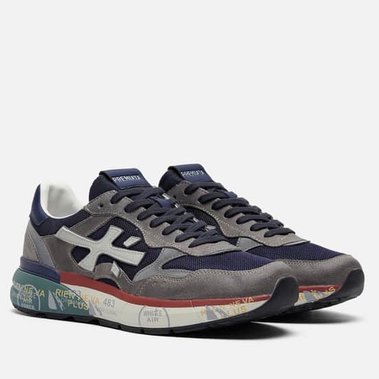 Мужские кроссовки Premiata Mick 0.1 8450 Blue/Grey/Red