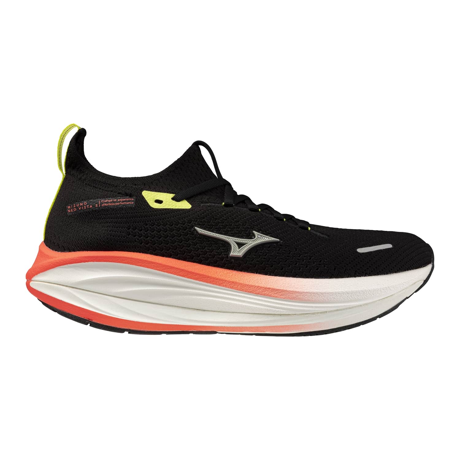 Mizuno NEO VISTA 3 Кроссовки беговые Черный/Желтый/Оранжевый