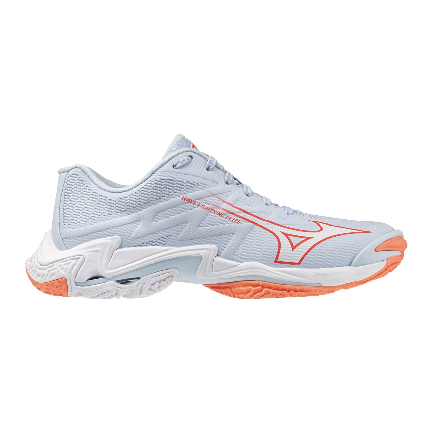 Mizuno WAVE LIGHTNING ELITE (W) Кроссовки волейбольные женские Голубой/Коралловый