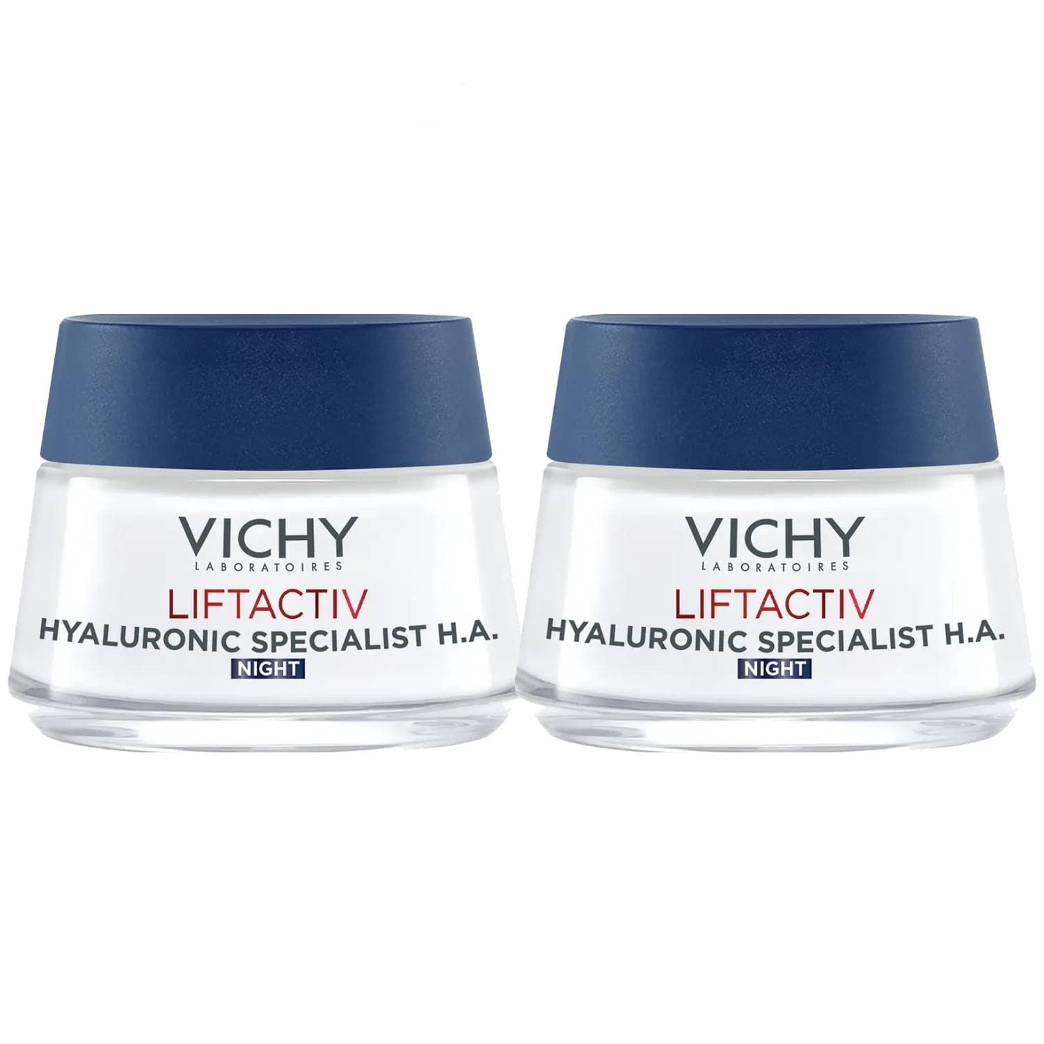 Ночной увлажняющий крем для гладкости и тонуса кожи Hyaluronic Specialist, 2 х