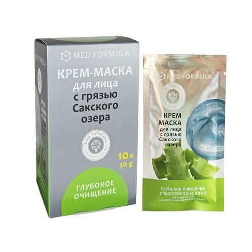 Крем-маска "Глубокое очищение" для жирной и комбинированной кожи, х 10 шт