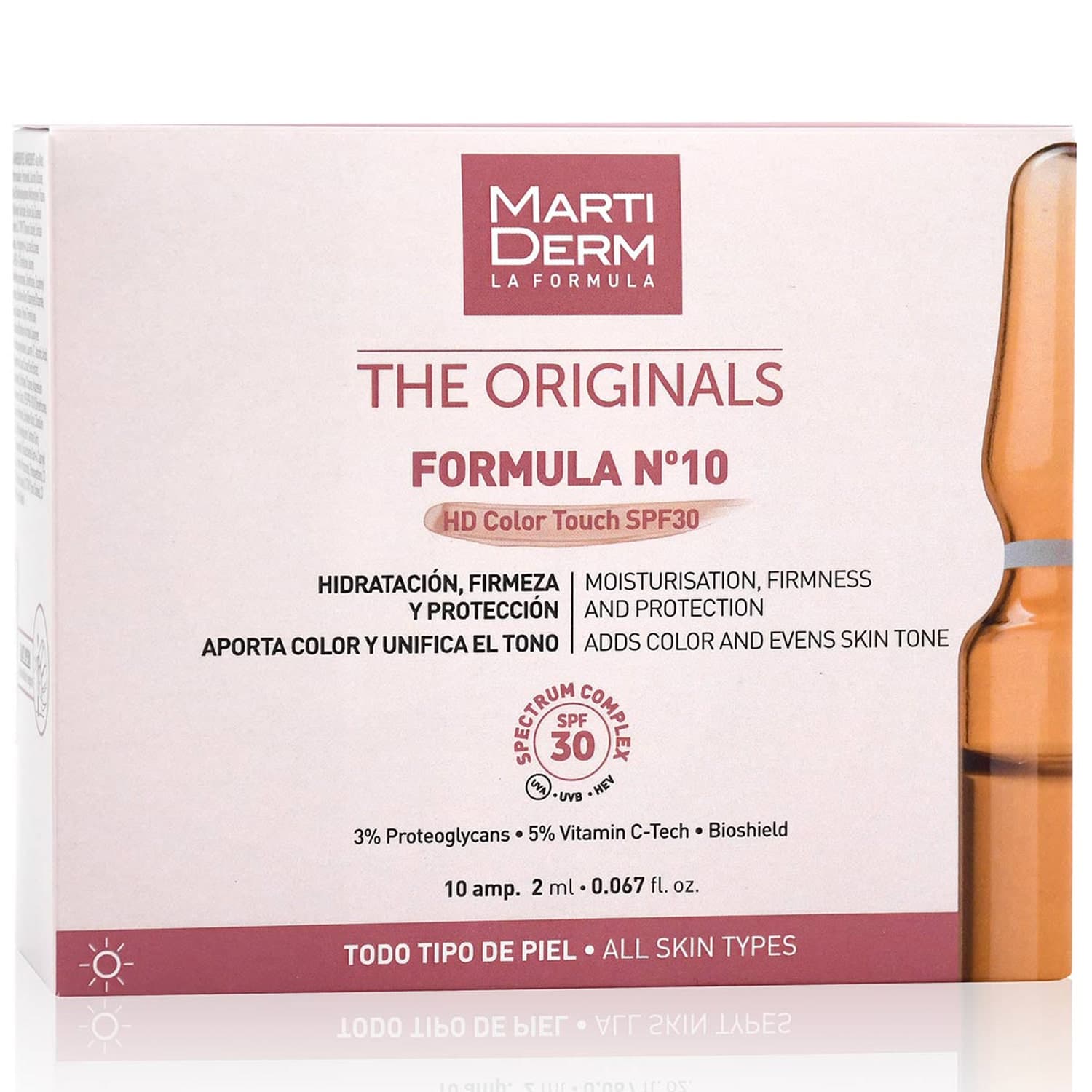 Ампулы «Формула №10 HD Color Touch SPF30», 10 х
