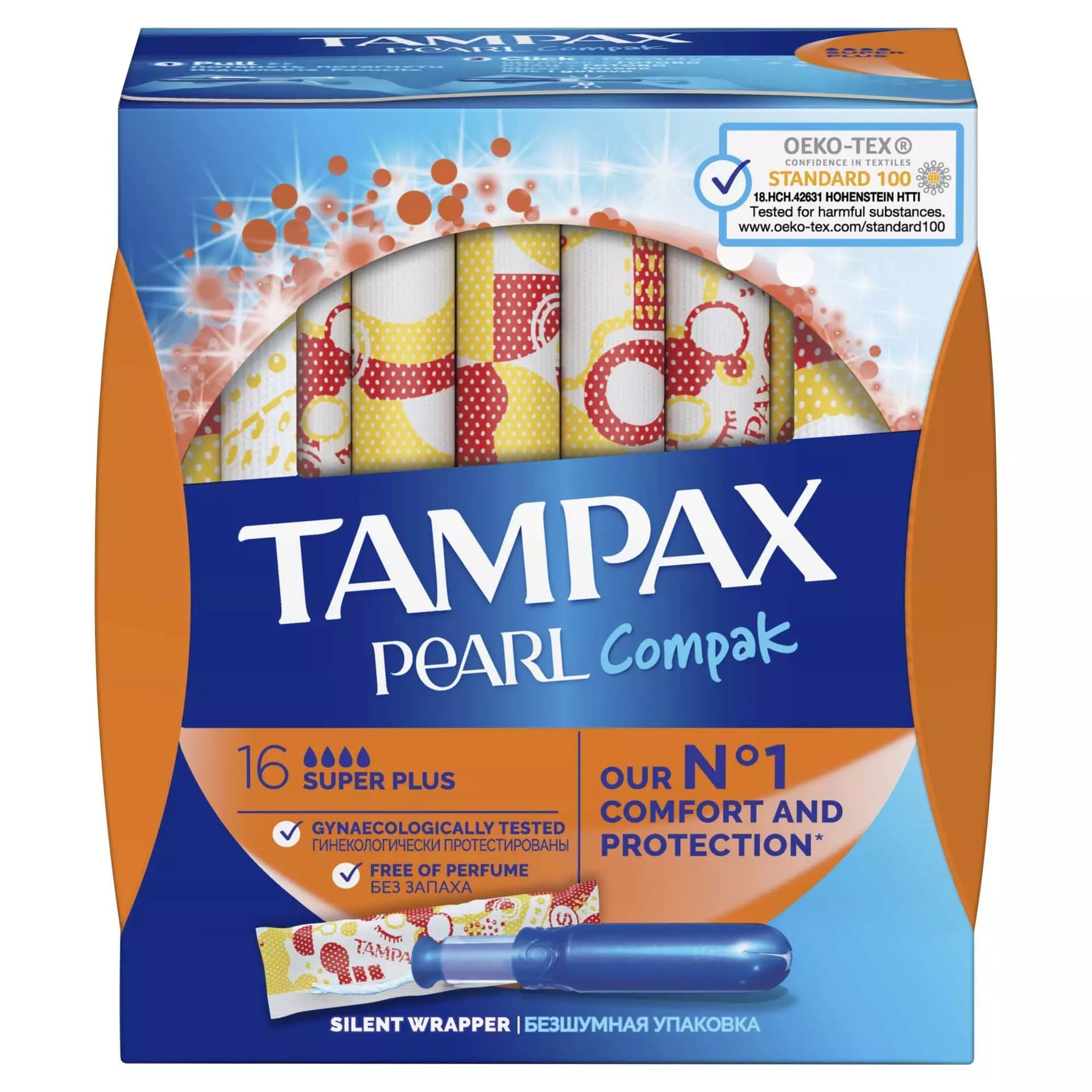 Гигиенические женские тампоны Compak Pearl Super Plus с аппликатором