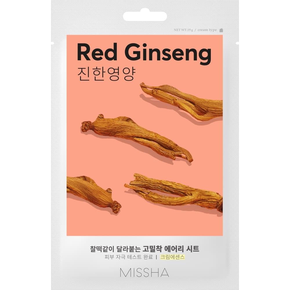 Тканевая маска с экстрактом красного женьшеня Red Ginseng
