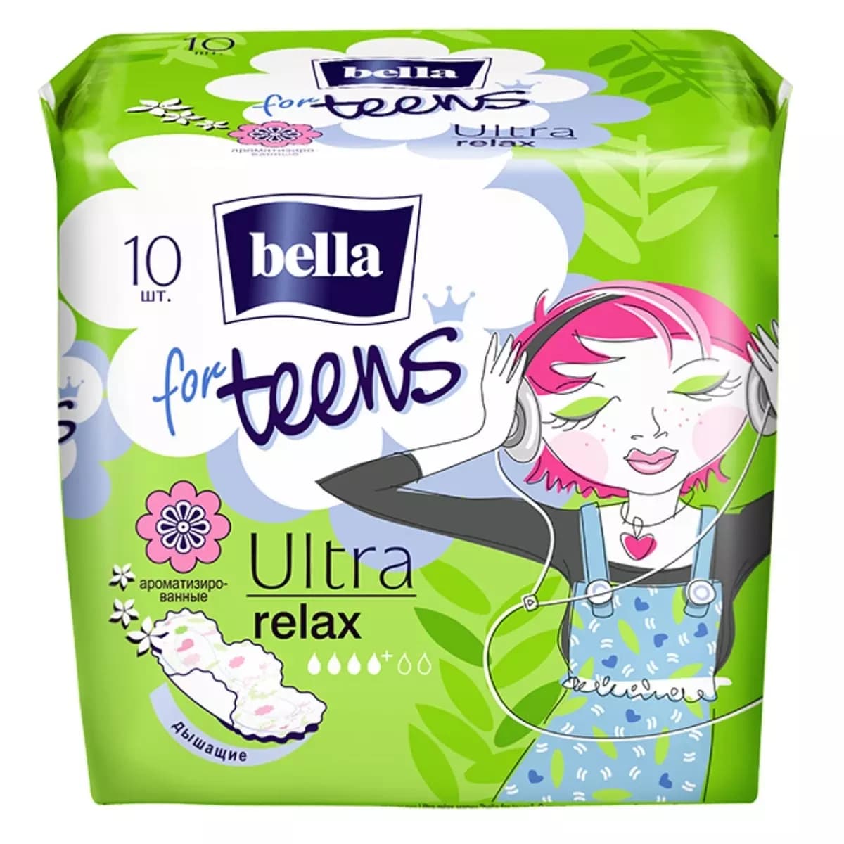 Супертонкие ароматизированные прокладки для подростков Ultra Relax