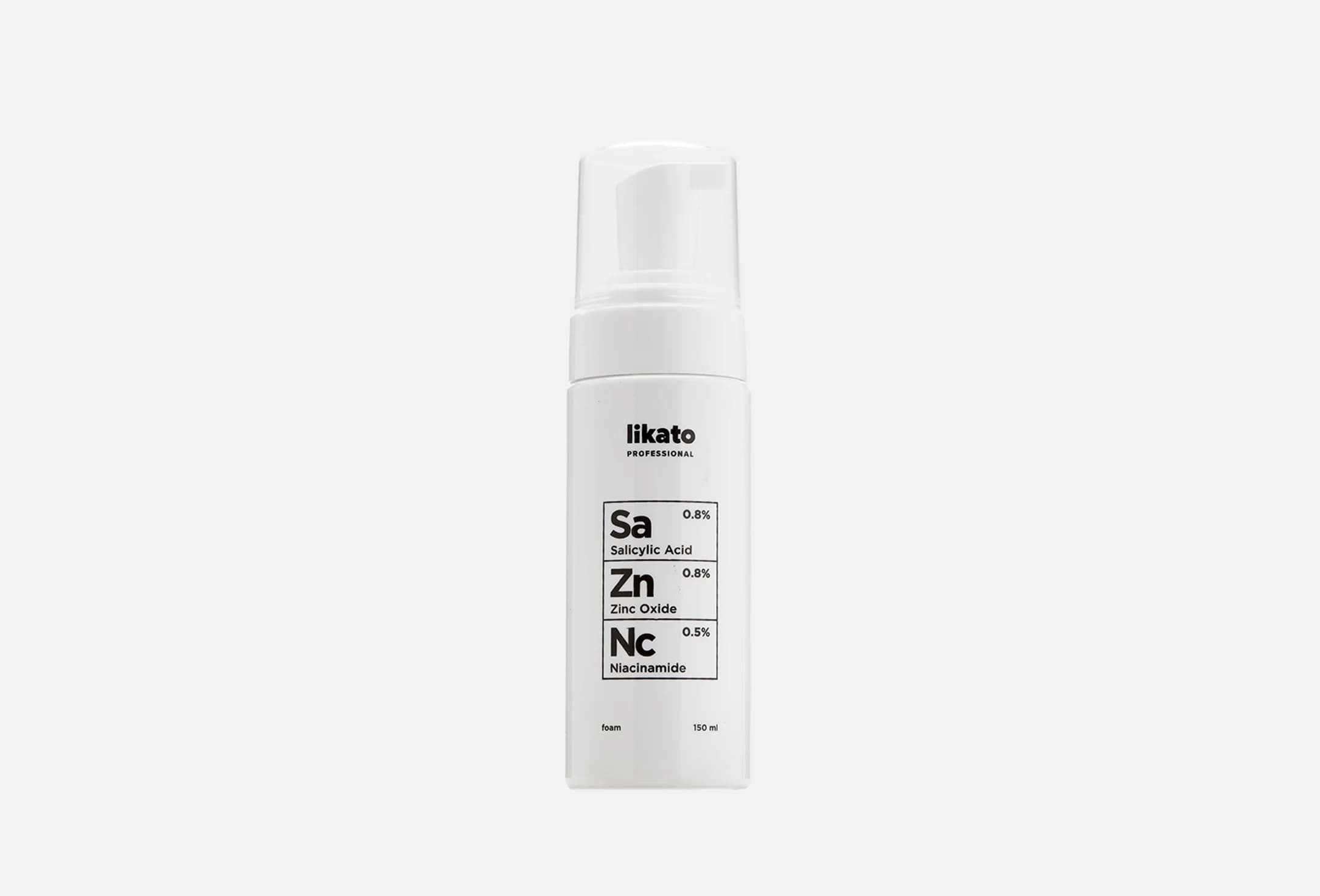 foaming cream with niacinamide, zinc and salicylic acid