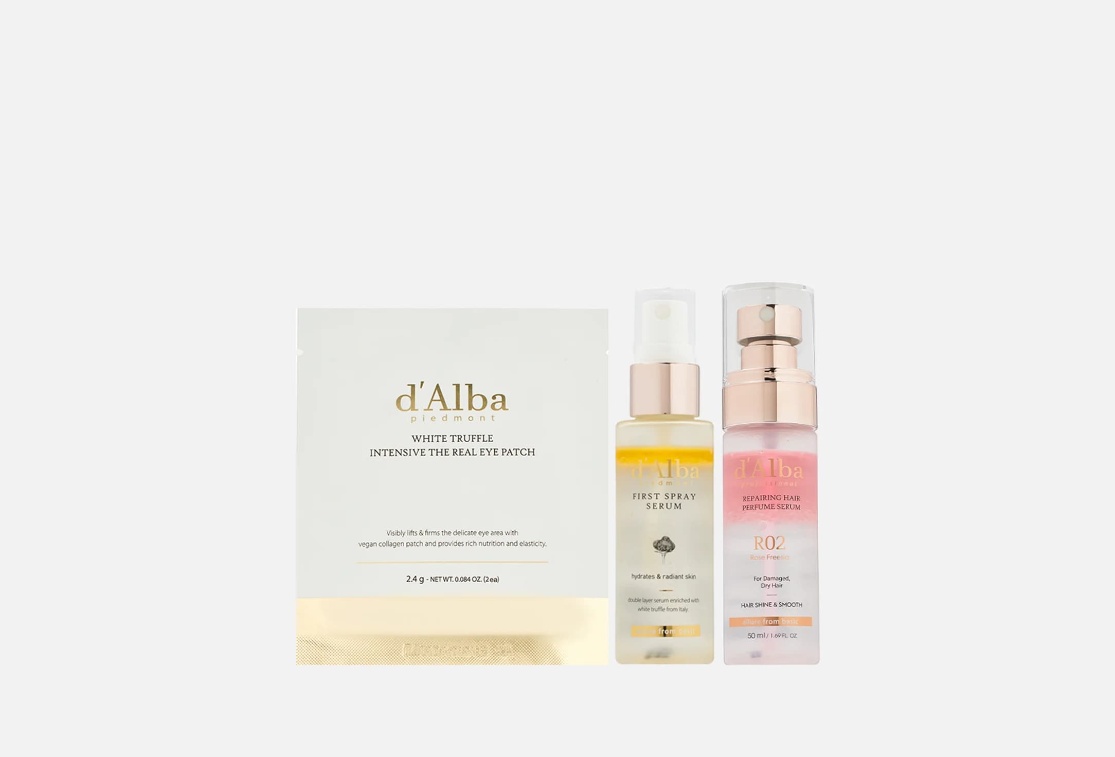 Gift set for facial and hair care