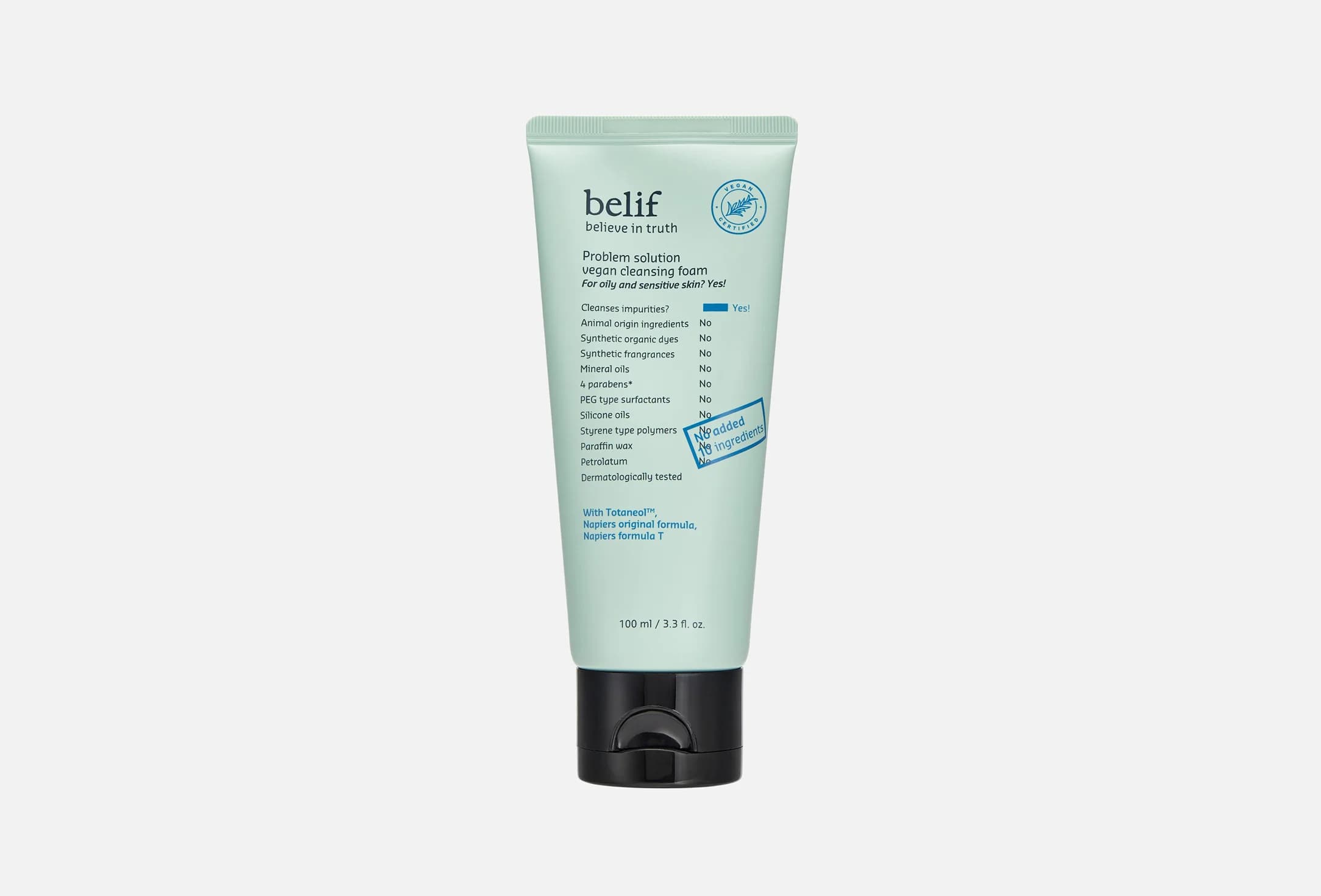 Problem solution Vegan cleansing foam