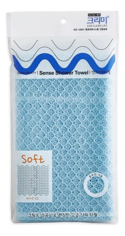 Sung Bo Cleamy Мочалка для душа Clean & Beauty Sense Shower Towel 28*95см (цвет в ассортименте