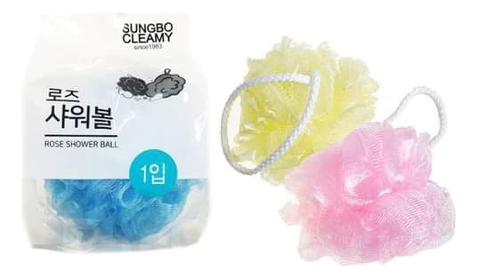 Sung Bo Cleamy Мочалка для душа Clean & Beauty Flower Ball Rose Shower Ball (в ассортименте