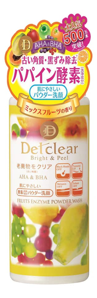 Meishoku Пудра для умывания с эффектом пилинга Detclear AHA & BHA Fruits Enzyme Powder Wash