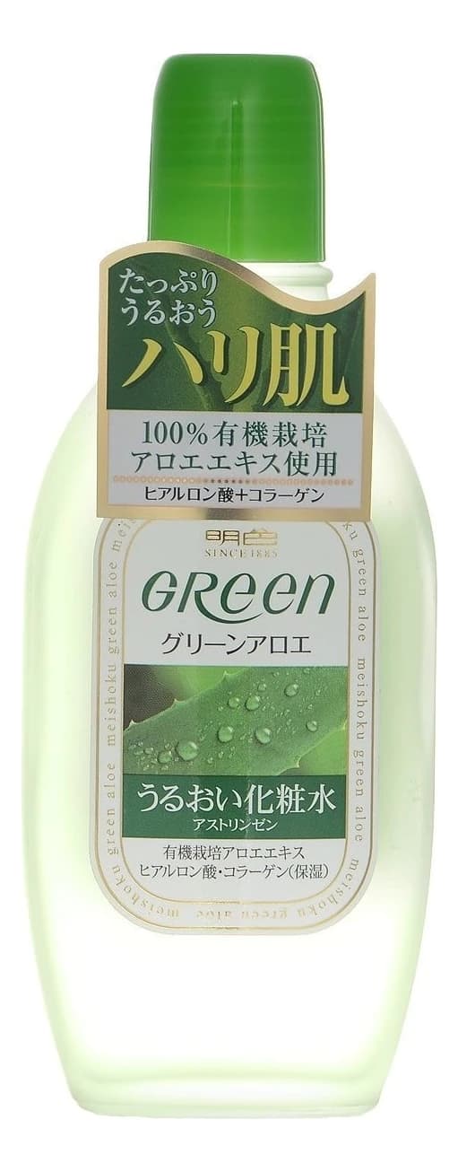Meishoku Увлажняющий лосьон для подтягивания кожи лица Green Plus Aloe Astringent