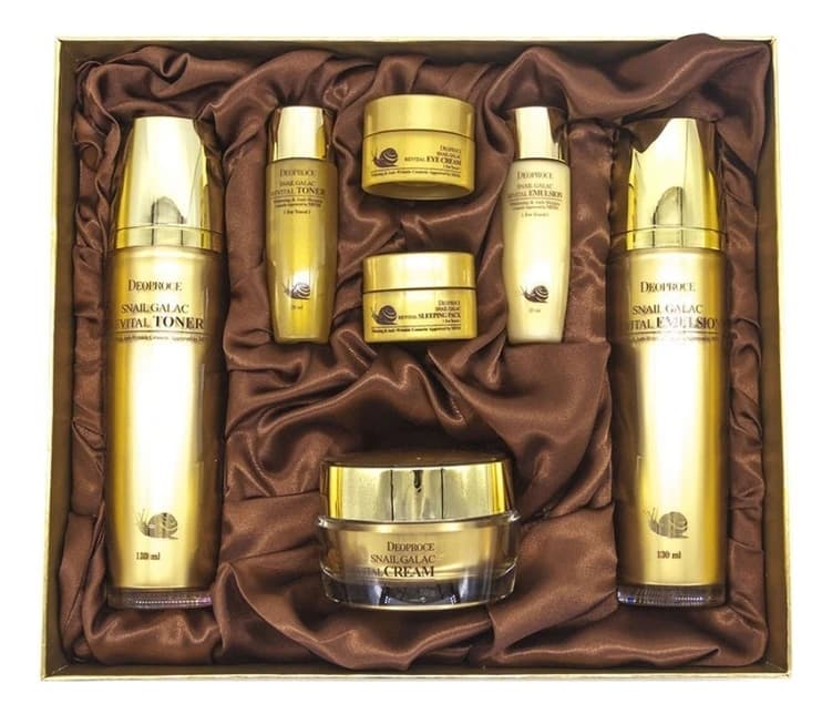 Deoproce Набор для лица Snail Galac Revital Skin (тонер /30мл + эмульсия 130мл/30мл + крем 50мл + крем д/век 10мл + ночная маска 10мл