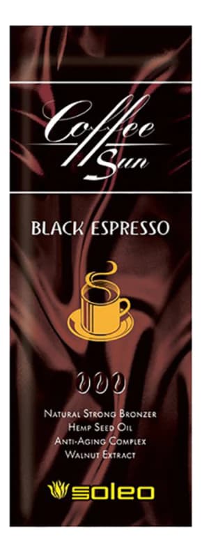 Soleo Крем-бронзатор для загара с маслом ши и кофеином Coffee Sun Black Espresso Natural Strong Bronzer Крем