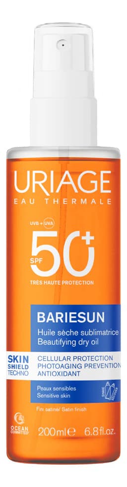 Uriage Сухое масло для красоты и сияния кожи Bariesun Huile Seche SPF50+