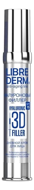 Librederm Дневной крем для лица Гиалуроновый филлер Hyaluronic 3D Filler Day Face Cream SPF15