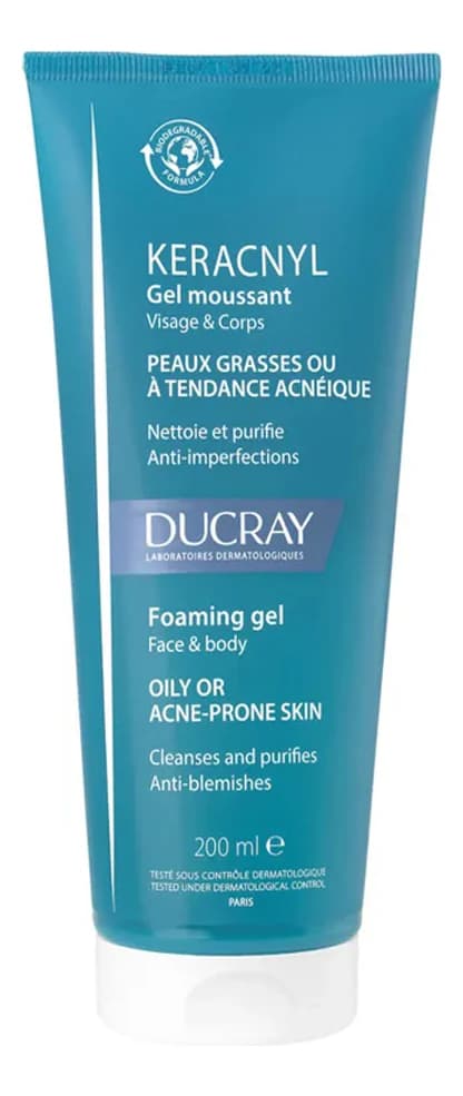 Ducray Очищающий гель для лица и тела Keracnyl Gel Moussant Visage Et Corps Гель