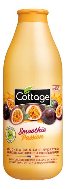 Cottage Гель-пена для ванны и душа Energizing Shower Gel And Bath Milk With Smoothie Passion Fruit Extracts