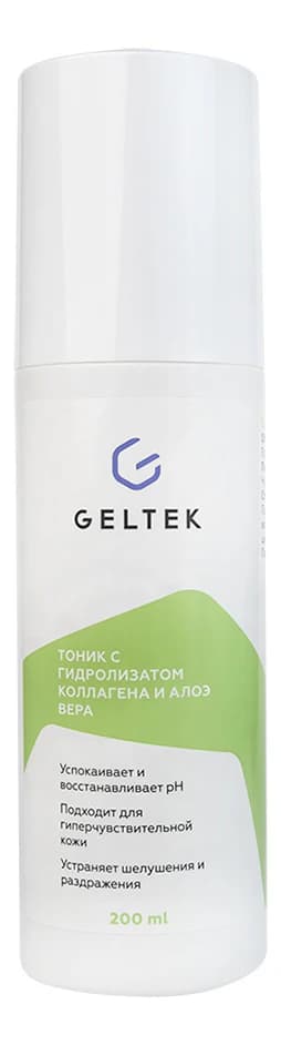 Гельтек Тоник для лица с гидролизатором коллагена и алоэ вера Anti-Age