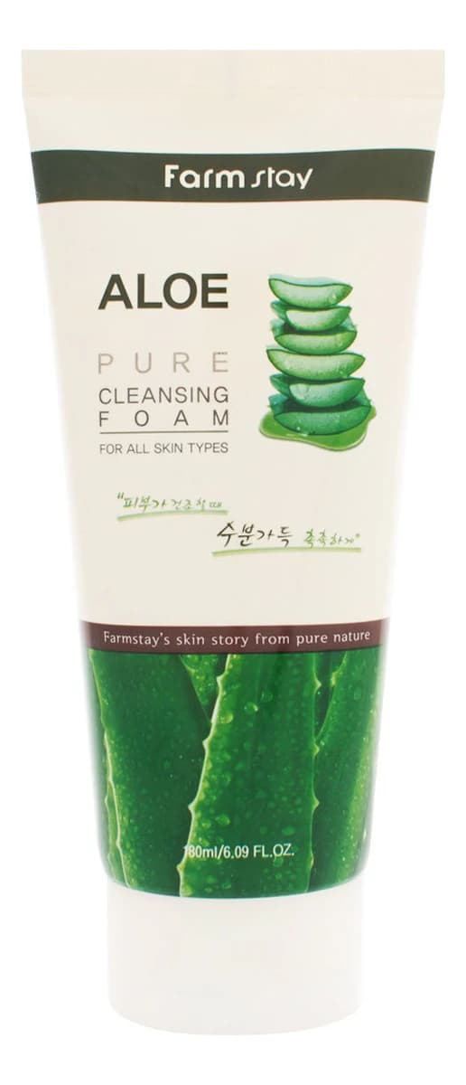 Farm Stay Пенка для умывания с экстрактом алоэ Aloe Pure Cleansing Foam