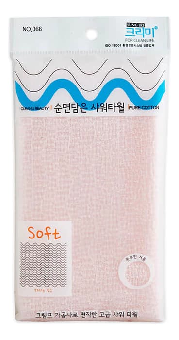 Sung Bo Cleamy Мочалка для душа Clean & Beauty Pure Cotton Shower Towel