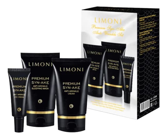 Limoni Набор Premium Syn-Ake Anti-Wrinkle Care (крем д/лица + крем д/кожи вокруг глаз 25мл + маска д/лица 50мл)