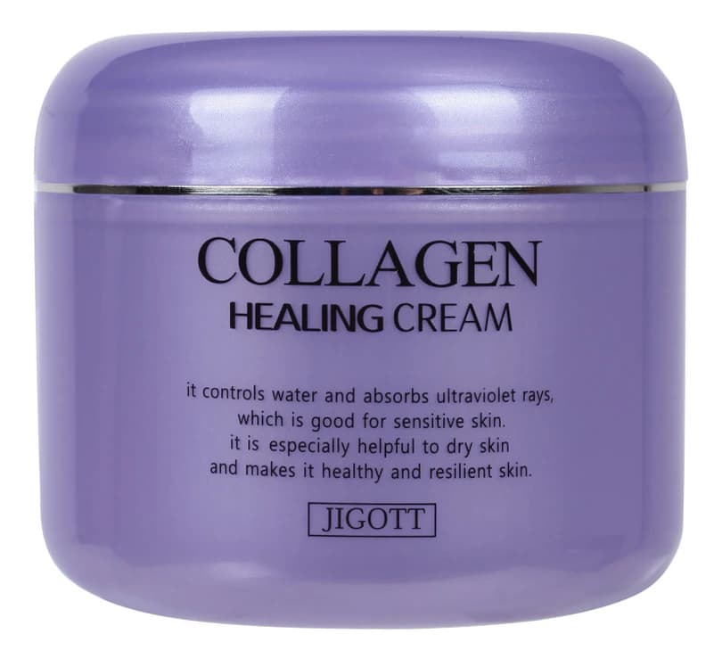 Jigott Ночной крем для лица с коллагеном Collagen Healing Cream