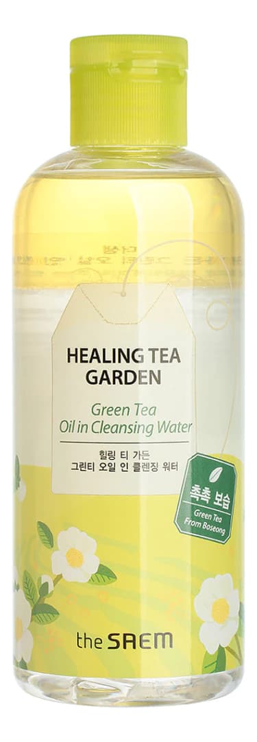 The Saem Вода для снятия макияжа с маслом зеленого чая Healing Tea Garden Green Tea Oil In Cleansing Water