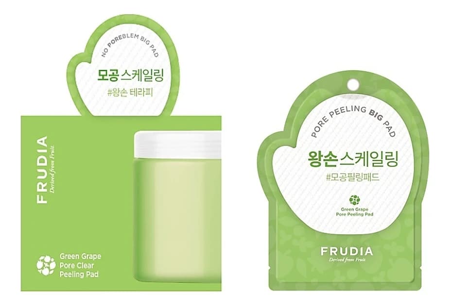 Frudia Отшелушивающие диски для лица с экстрактом зеленого винограда Green Grape Pore Peeling Pad Диски