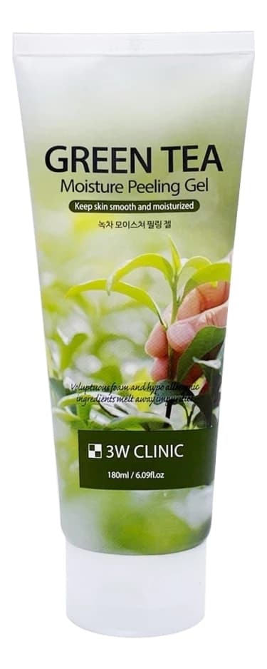 3W CLINIC Очищающий пилинг-гель для лица с экстрактом зеленого чая Green tea Moisture Peeling Gel
