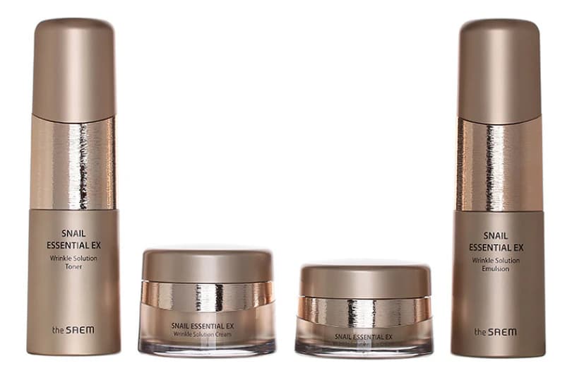 The Saem Набор антивозрастной Snail Essential EX Wrinkle Solution Skin Care 3 (тонер + эмульсия 150мл + крем для области вокруг глаз 31мл + крем 50мл
