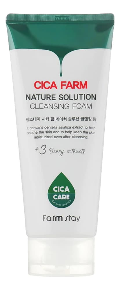 Farm Stay Очищающая пенка для лица Cica Farm Nature Solution Cleansing Foam