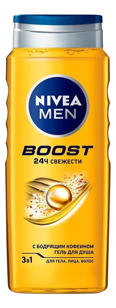NIVEA Гель для душа 3 в 1 Men Boost