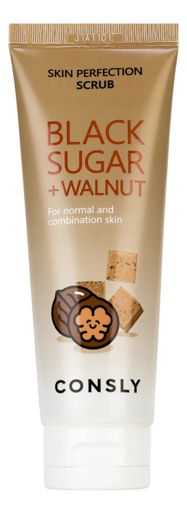 Consly Скраб для лица с черным сахаром и грецким орехом Black Sugar & Walnut Skin Perfection Scrub