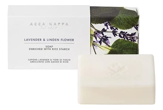 Acca Kappa Твердое туалетное мыло Лаванда и липовый цвет Lavender & Linden Flower Soap