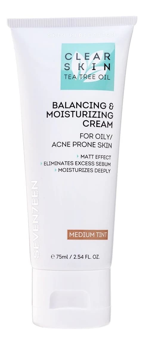 Seventeen Увлажняющий крем для лица с тонирующим эффектом Clear Skin Balancing & Moisturizing Tinted Cream Medium