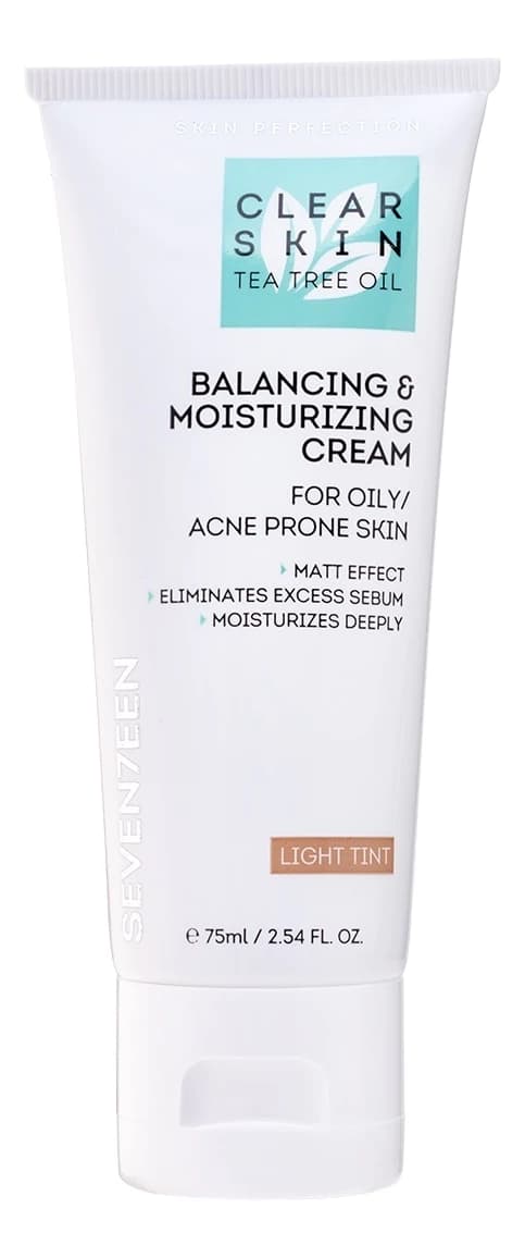 Seventeen Увлажняющий крем для лица с тонирующим эффектом Clear Skin Balancing & Moisturizing Tinted Cream Light