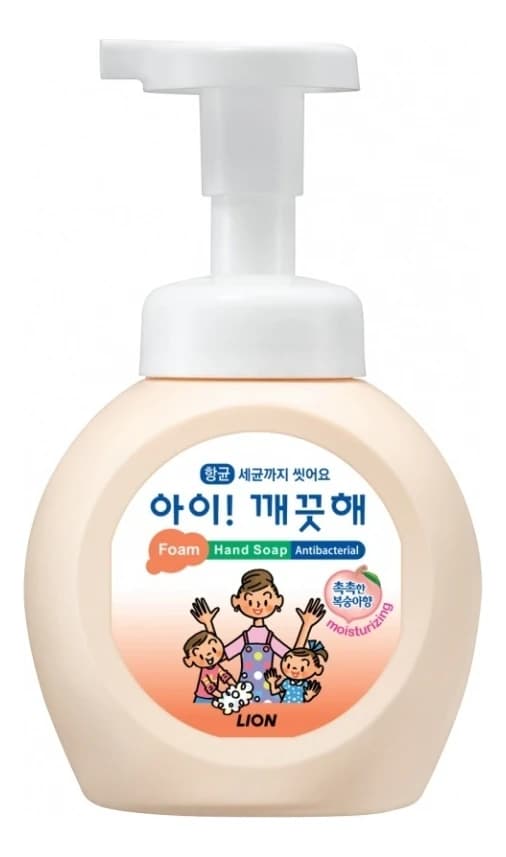 LION Пенное мыло для рук с персиком Foam Hand Soap Antibacterial Peach Мыло