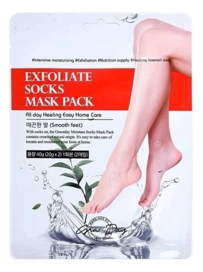 Grace Day Маска-носки для ног Exfoliate Socks Mask Pack