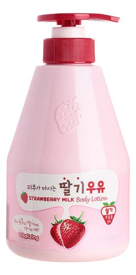 Welcos Лосьон для тела с ароматом клубники Kwailnara Strawberry Milk Body Lotion