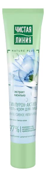 Чистая линия Гель-крем для лица Гиалурон-Активатор Интенсивное увлажнение