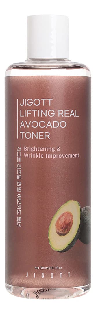 Jigott Антивозрастной тонер для лица с экстрактом авокадо Lifting Real Avocado Toner