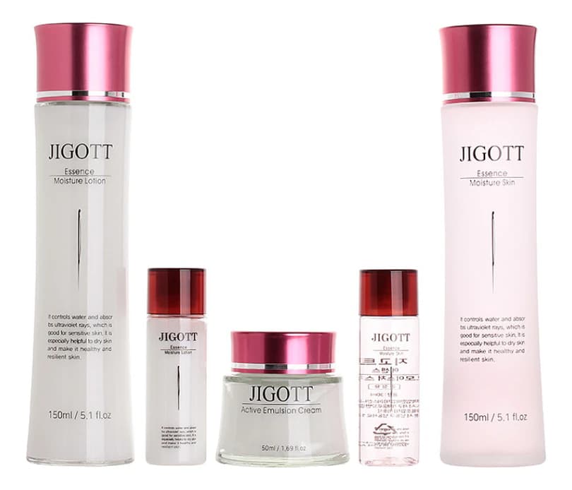 Jigott Набор для лица Essence Moisture Skin Care 3 (тонер-эссенция 150/ + лосьон 150/30мл + крем-эмульсия 50мл)